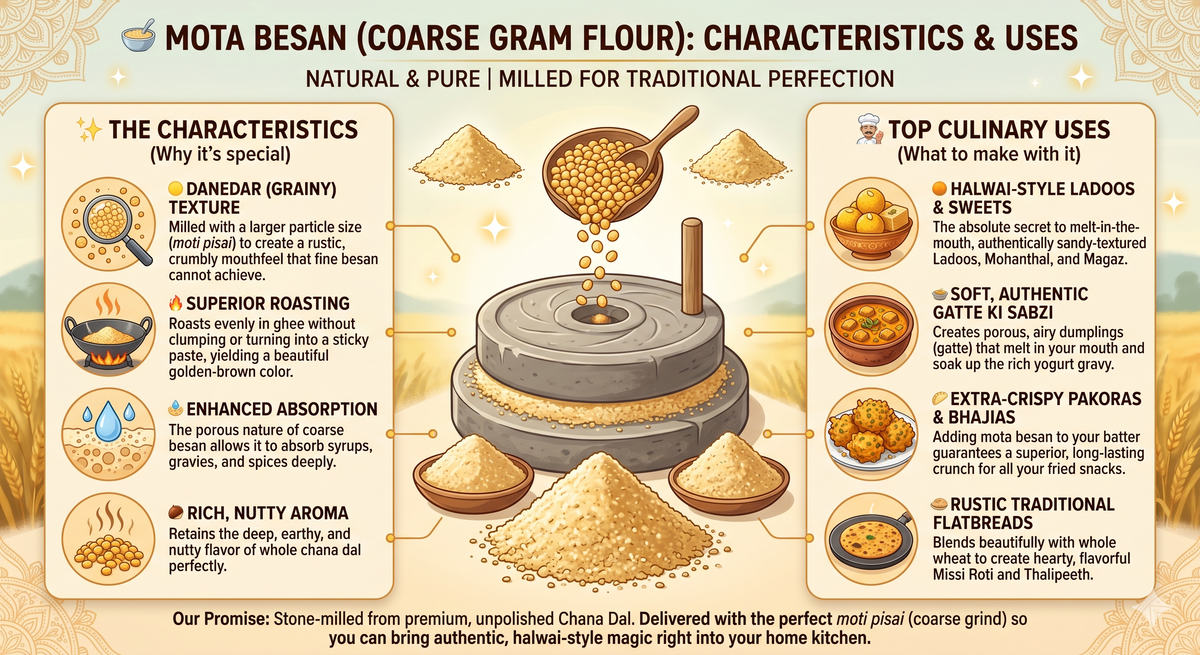 Mota Besan (Moti Pisai) 500gm