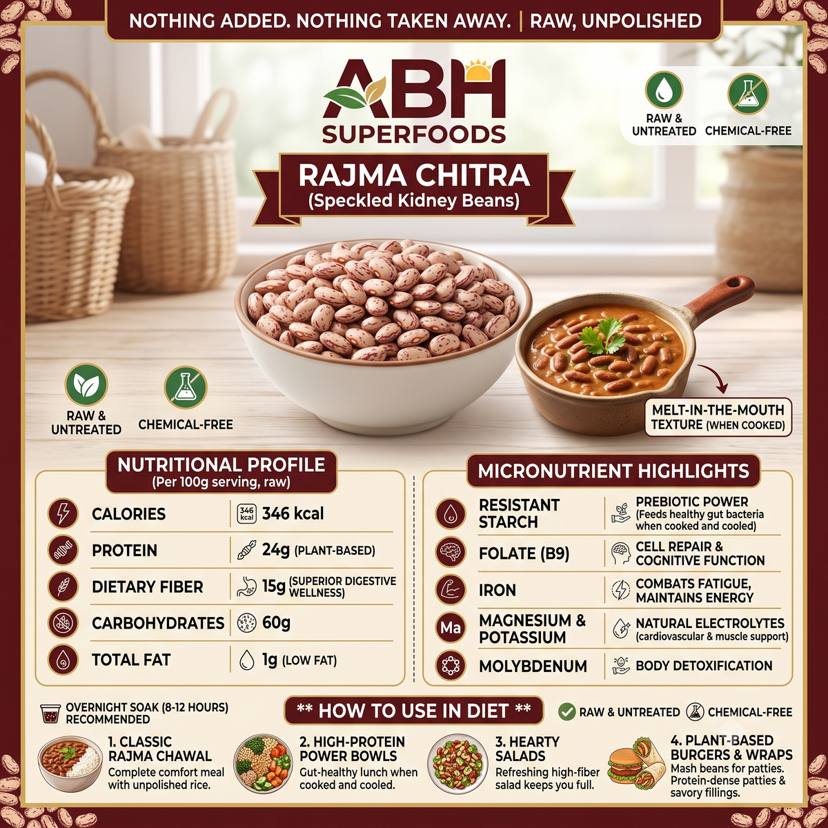Rajma Chitra (Speckled Kidney Beans)