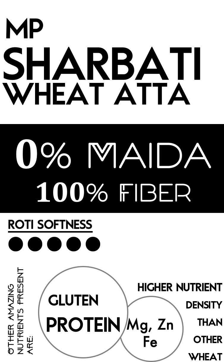 MP Sharbati Wheat Atta 5KG