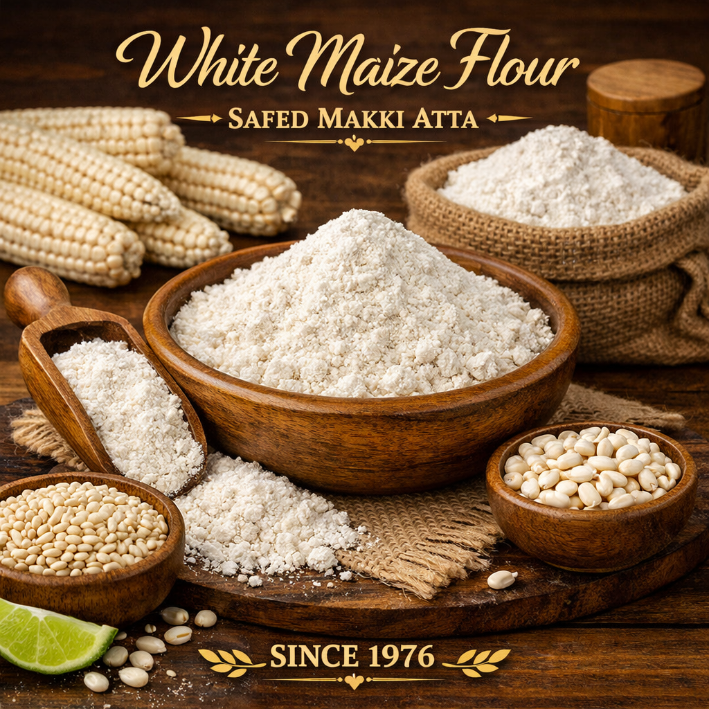 White Maize Flour (Safed Makki) 500gm
